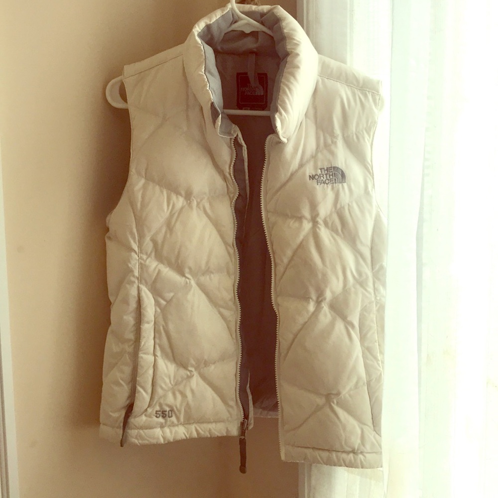 NORTH FACE PUFFY WHITE VEST